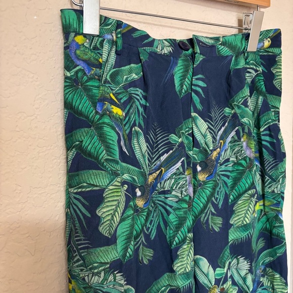 Indi & co parrot palm print womens trousers eu 36 size 6 - Picture 3 of 8